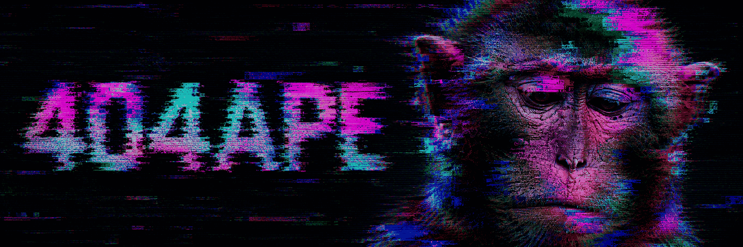 Animated GLITCH APE banner