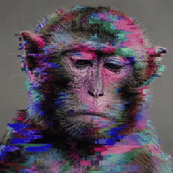 Corrupted GLITCH APE portrait